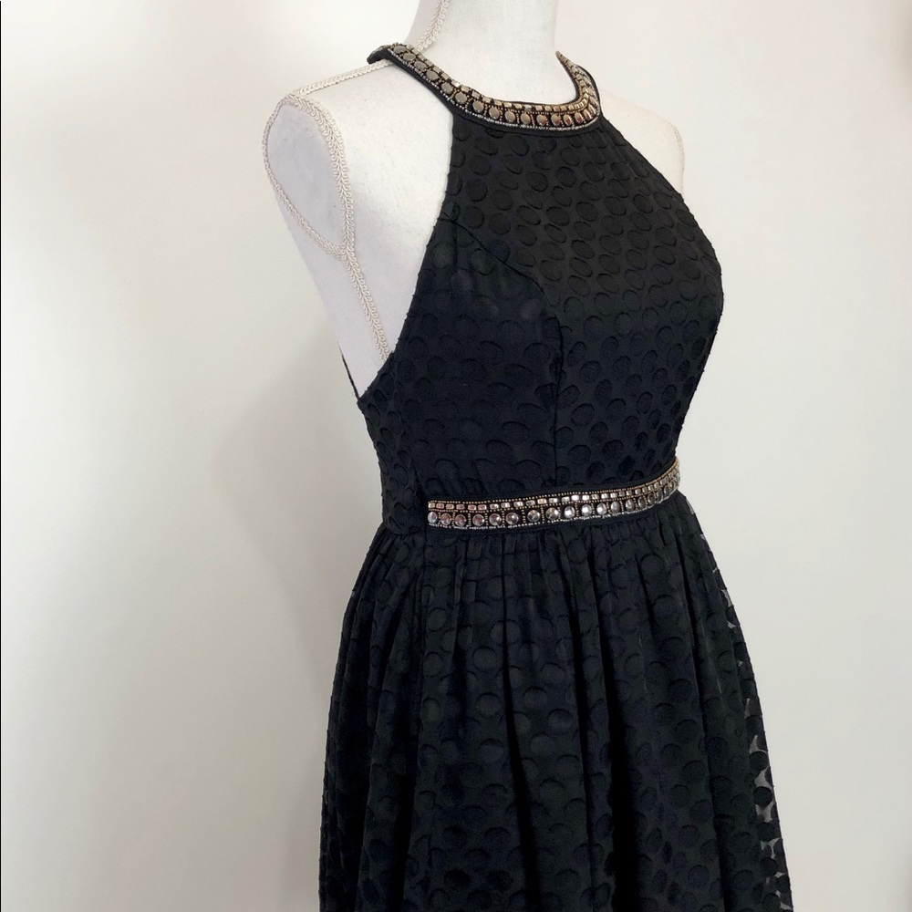 Hollister Black Dot Cleopatra Neck detailed Dress